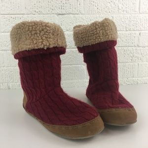 Rocket Dog red knit house slippers